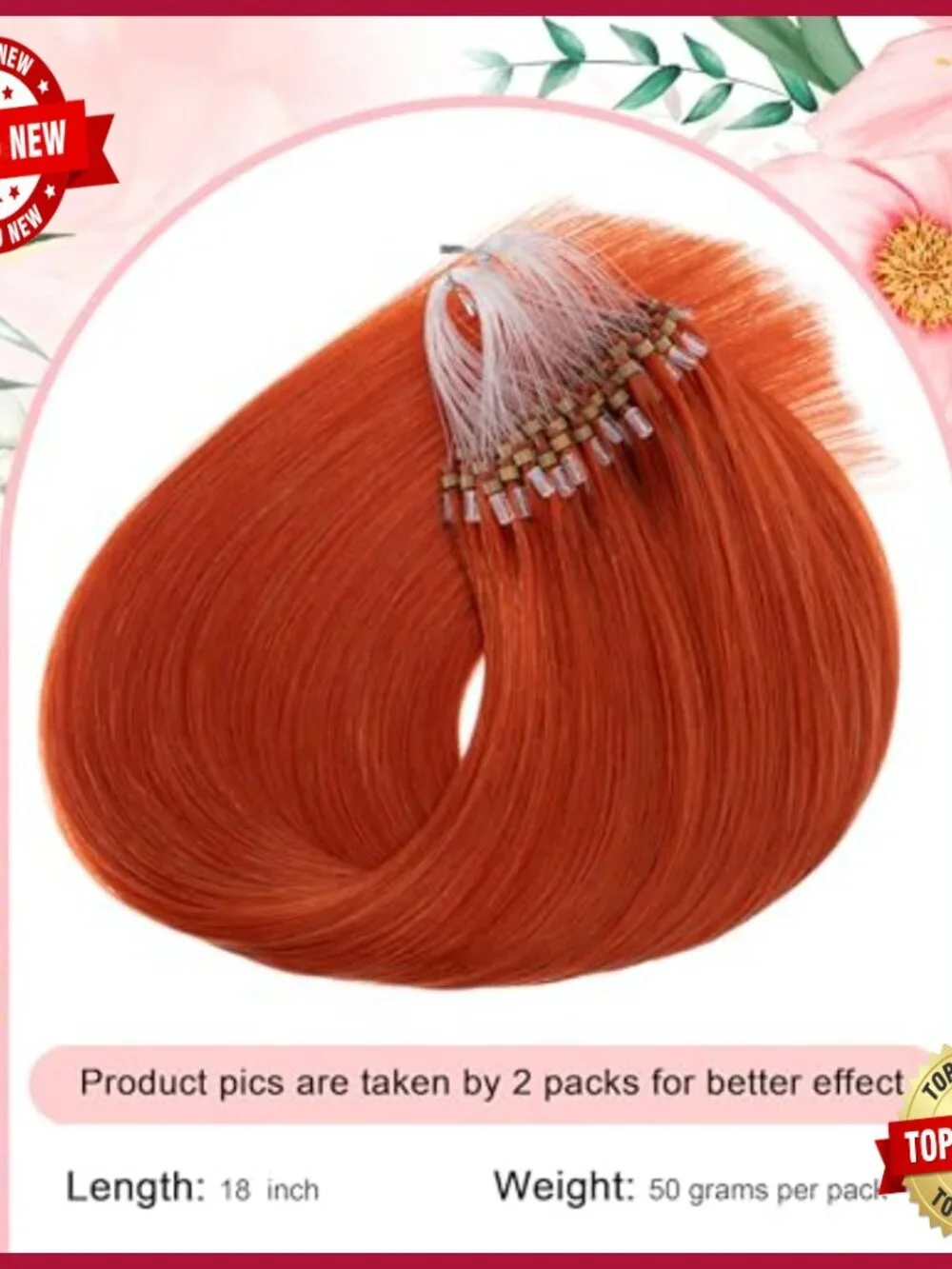 18 Inch Real Human Hair Micro Loop Extensions 50g Straight Remy